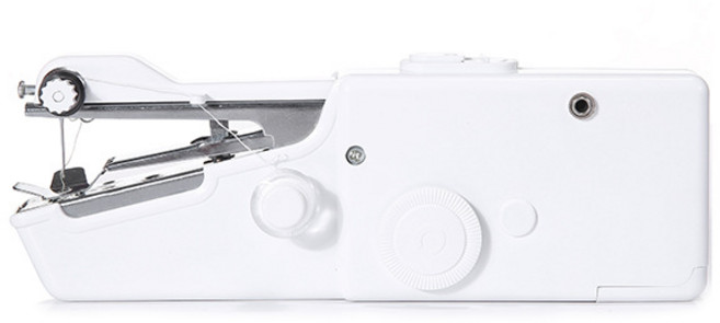 手持電動裁縫機 無線便攜式迷你縫紉機 一鍵啟動 多種布料適用 居家旅行必備, 白色