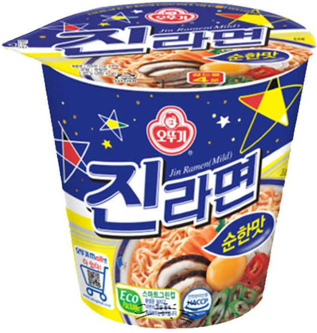 오뚜기 진라면컵 순한맛 65g, 14개
