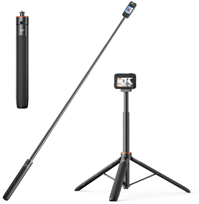 VRIG gopro action insta360 X5 延伸三腳架, 1個, TP-21運動相機自拍棒, TP-21運動相機自拍棒