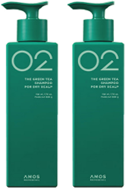 아모스프로페셔널 녹차실감 중건성 두피용 샴푸, 500g, 2개
