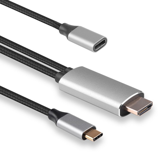NEXT-2246CHPD/USB-C to HDMI 4K 케이블 1.8m /100W PD충전, 1개