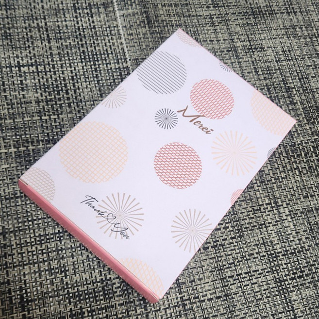 땡큐 챠콜 포장상자 답례품 포장상자 수건상자 종이 주방타올 손수건 선물상자 포장박스 종이박스, 메르시 상자, 1개