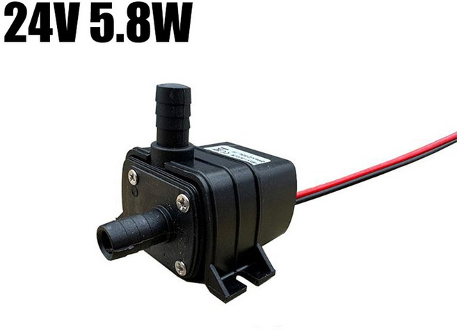 무소음 어항 펌프 태양광 5.8W 워터 240L/H 풀 DC 순환 브러시리스 12V 4.8W 모터 24V 수중, 24V 5.8W, 1PCS