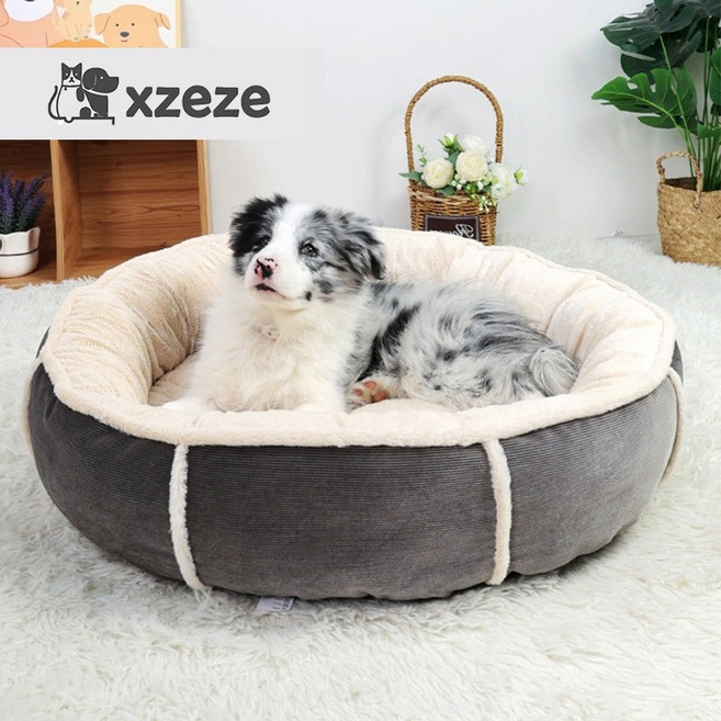 강아지 방석 사계절 꿀잠 쿠션 침대, 1개, 그레이