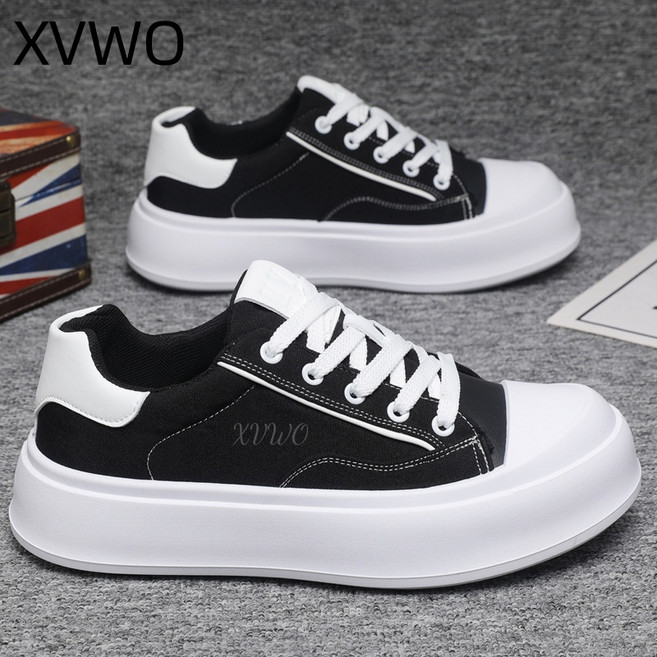 XVWO 남성 캐주얼화 로우탑 스니커즈 데일리 패션 남자 신발