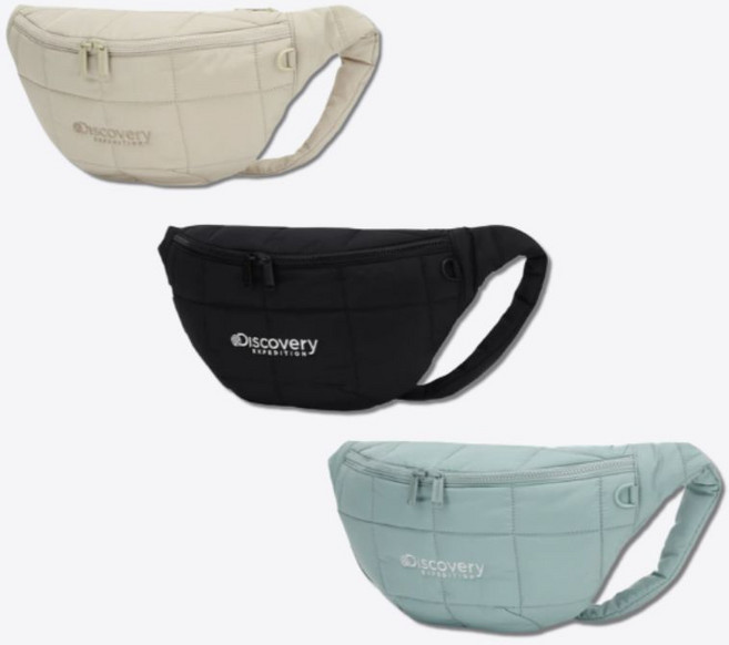 [백화점정품]디스커버리 퀼팅 라지 힙색 숄더백 크로스백 토트백 핸드백 캐주얼 가방