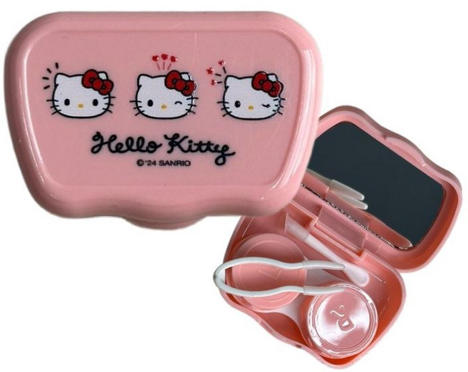헬로키티 정품 렌즈케이스, 핑크, 1개