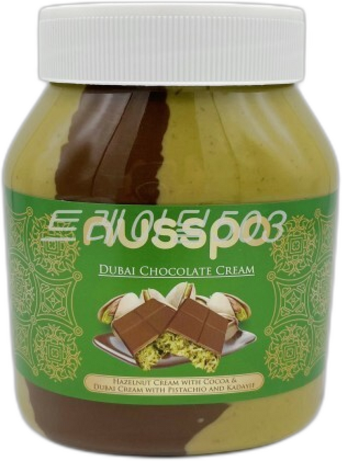 NUSSPO 두바이 초콜릿 피스타치오 크림 코스트코 카다이프 코코아 누스포, 1개, 1kg