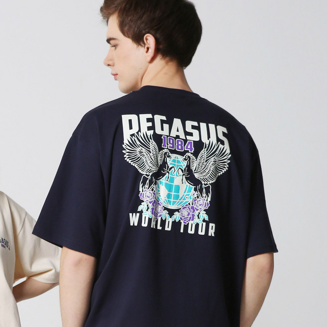 더매드문 페가수스 오버핏 반팔 티셔츠
