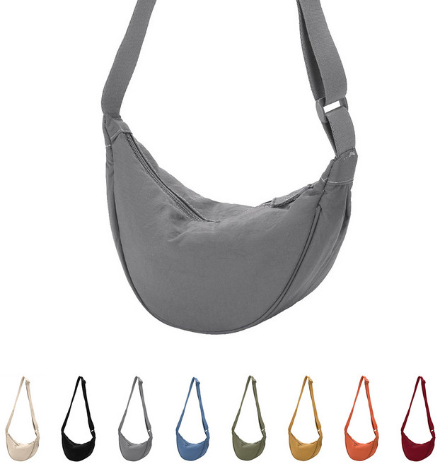 푸꾸푸꾸 여성 반달 크로스백 여행용 가방 가벼운 미니백