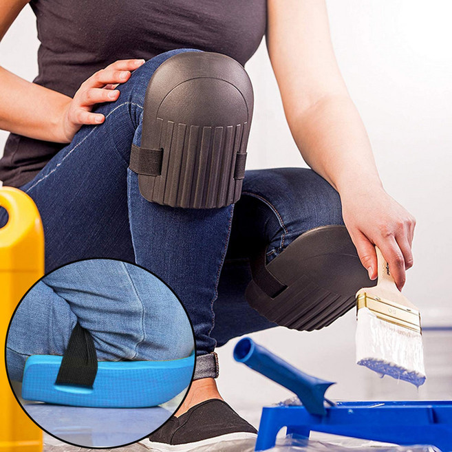 예삐스토어 2세트 작업 현장 원예용 무릎 보호대 쿠션 타일 작업용 청소 홈트 보호대, 검정+하늘