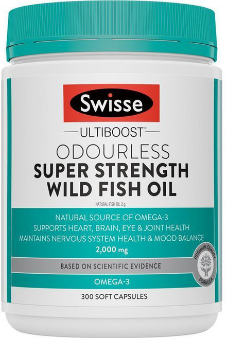 스위스 오메가3 무취 고농축 피쉬오일 2000mg 300캡슐, 1개, 300정