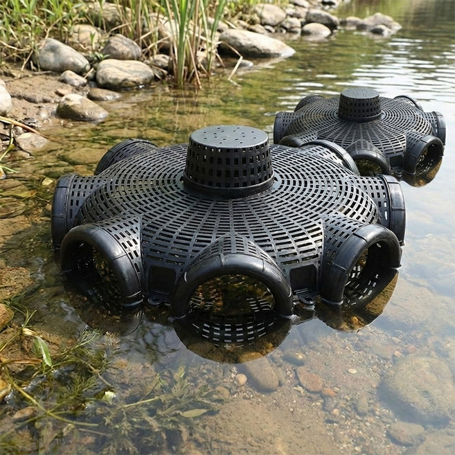 모바스 8홀 통발 미꾸라지 장어 낚시 2개 세트, 단일