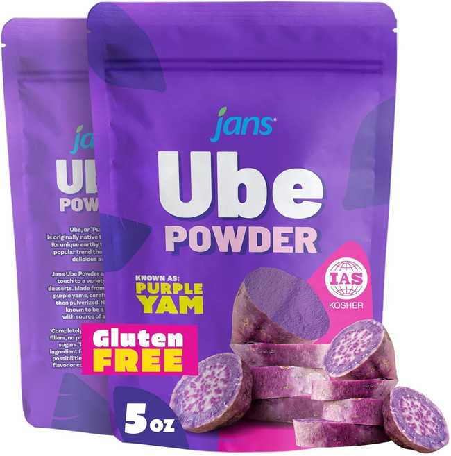 얀스 우베 파우더 베이킹용 천연 보라색 참마 파우더 142g 2팩