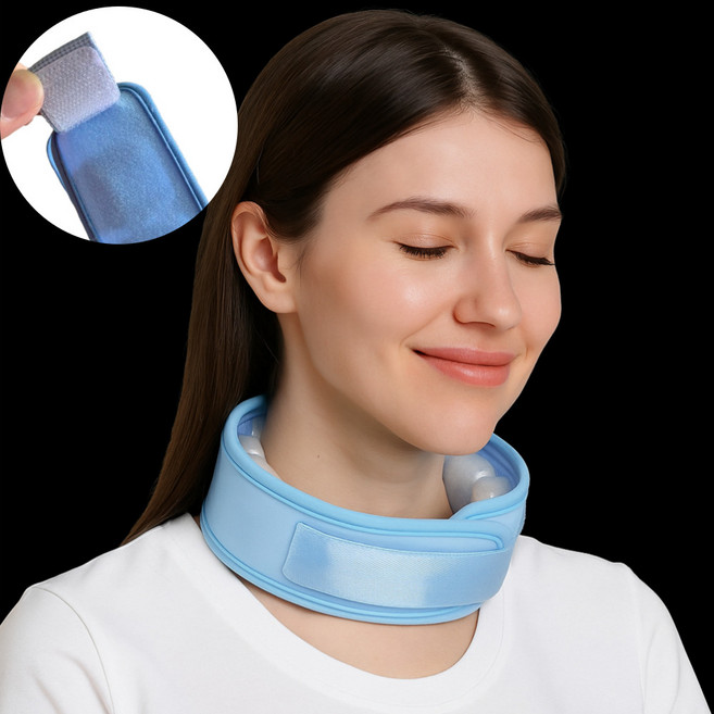 [사이즈조절]수벤디 아이스넥쿨러 벨크로, 블루, 1개