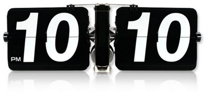 벽걸이형 대형 플립 벽시계 인테리어소품 URBAN RETRO STYLE, 블랙