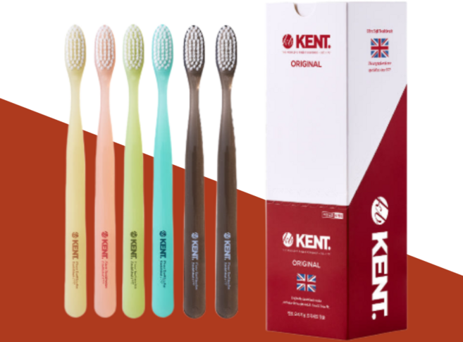 켄트 오리지널 부드러운 초극세모 칫솔 6입 세트 민감잇몸 추천, 1개, 6개입