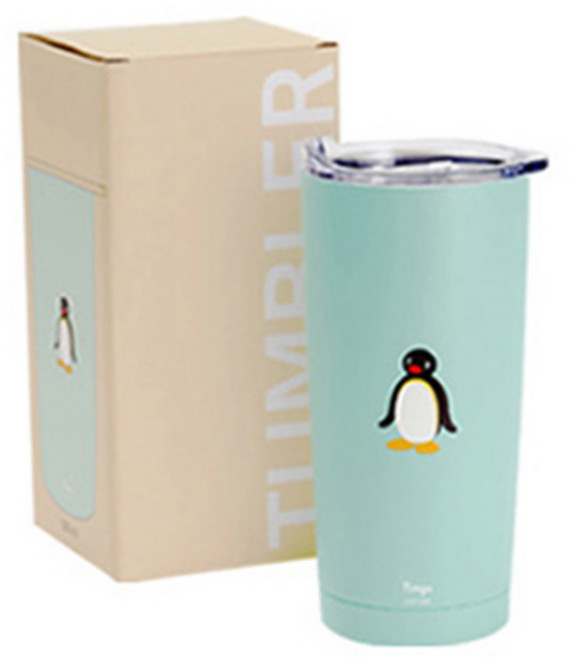 핑구 Pingu 2세대 클래식 뉴트로 보온/보냉 텀블러, 민트