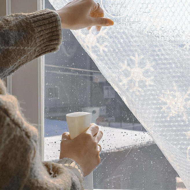 패턴 5m 보온단열 창문 에어캡 단열 뽁뽁이, 패턴 단열시트