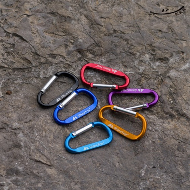 캠핑 낚시 다용도 알루미늄 합금 컬러풀 카라비너 퀵링크 등산 고리 1p, 색상랜덤