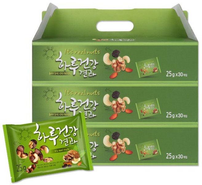 [리얼넛츠]하루건강견과 오리지널 3박스25g 30봉 / 총 90봉, 25g, 3개