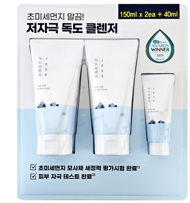 [Round Lab] 라운드랩 1025 독도 클렌저 (150ml x 2개 + 40ml), 1세트, 340ml