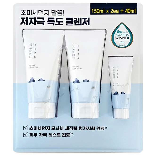 [Round Lab] 라운드랩 1025 독도 클렌저 (150ml x 2개 + 40ml), 1세트, 340ml - 쿠팡