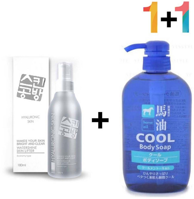 [고객만족] 히알루론산 히알루론산 스킨 곰보피부 원액 히알루론산필러 병풀추출물 히알루론산원, 히알스킨180ml 1개/핫클렌징젤 1개, 1개, 180ml