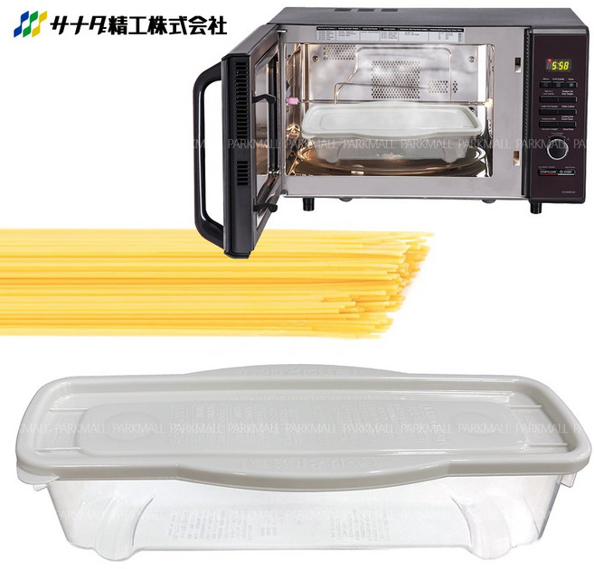 일본 사나다 전자레인지 파스타면 간편 찜기 900mL (제조기 면요리 스파게티 면삶기 쿠커 야채데치기, 품번3284, 1개