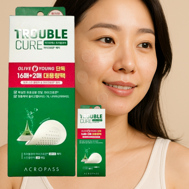 스팟 마이크로 니들패치 트러블큐어 아크로패스, 2개, 18개입