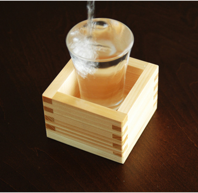 토요사사키 글래스 술잔 사케잔 100ml 히노키 편백나무 사케잔 세트, 1개, 투명