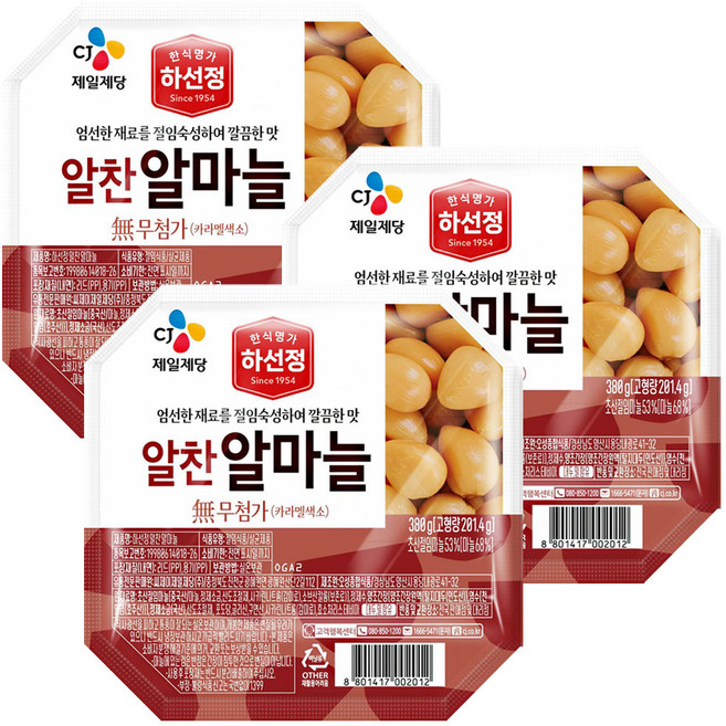 (냉장)[하선정]알마늘, 380g, 3개