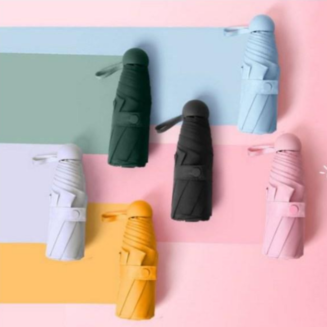 마카롱 UV차단 3단 자동 양우산 + 캡슐 파우치