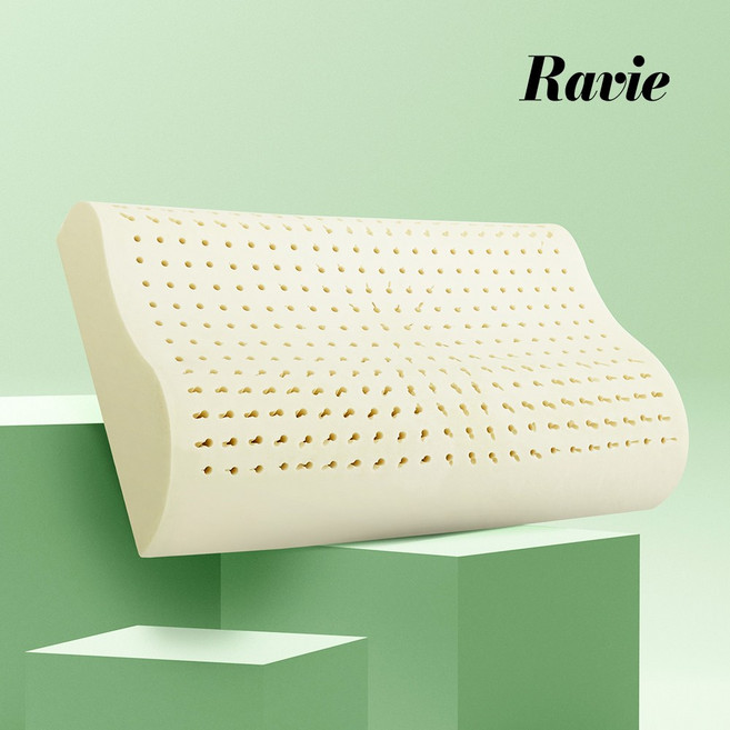 하비 굴곡형 천연라텍스 베개(대형), 1개, 페스티벌