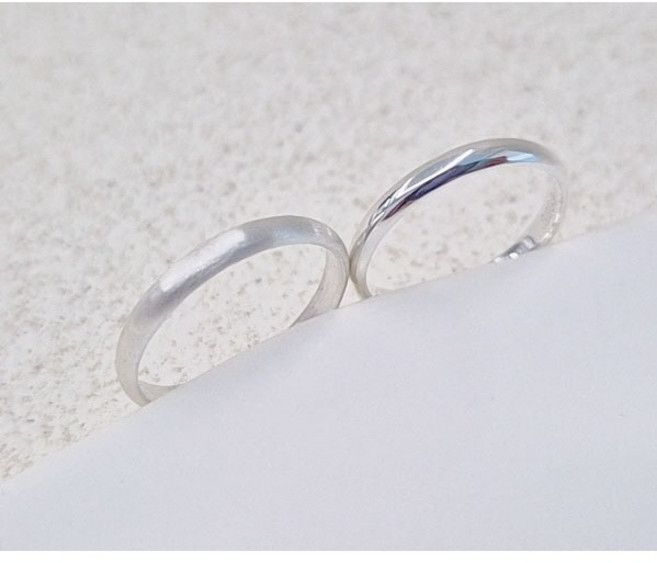 99.9% 순은 반지 2.5mm - 은가락지 엥게이지 검지반지 은 여성 한복반지 링 무광 유광 순은