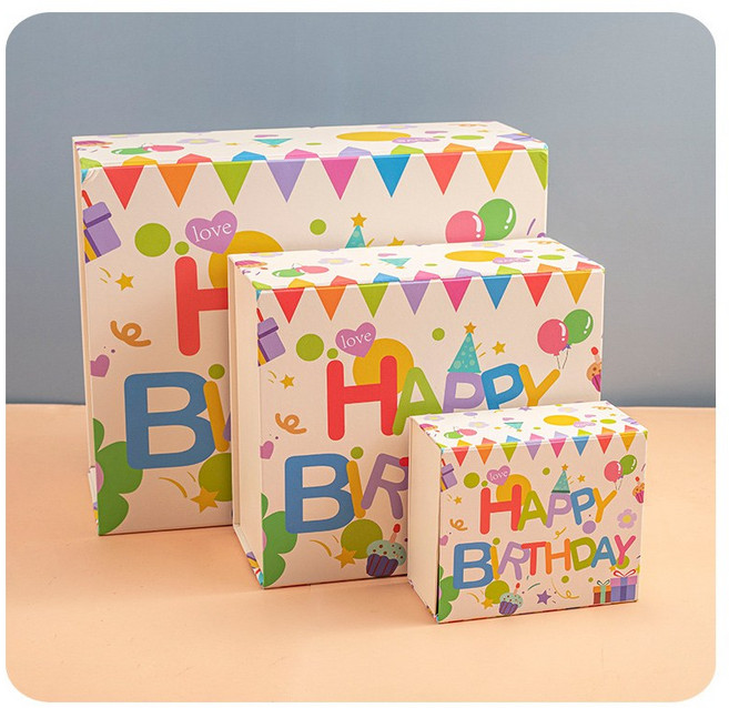 생일선물 쇼핑백 happy birthday 메세지 카드 포함 5P