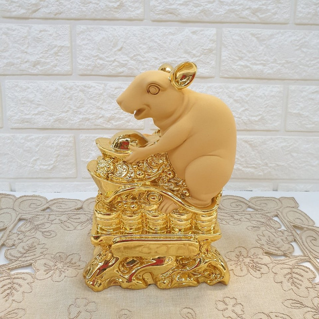 시떼몰 황금 쥐 장식품 동전쥐 재물운 엽전쥐 엽전든쥐 풍수소품