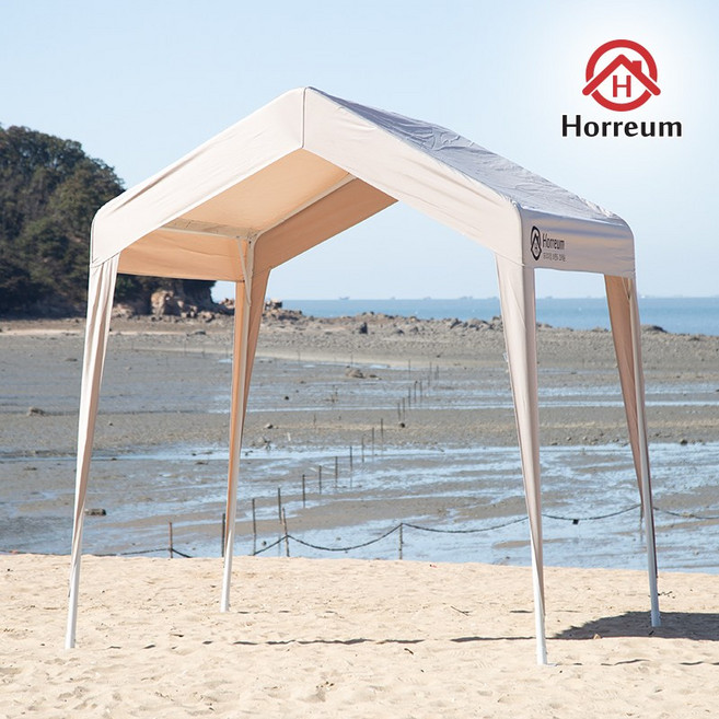 호레움 조립식 캐노피천막 몽골텐트 전원주택 테라스 천막 차고 2x2M, 지붕천막 + 프레임 2x2M