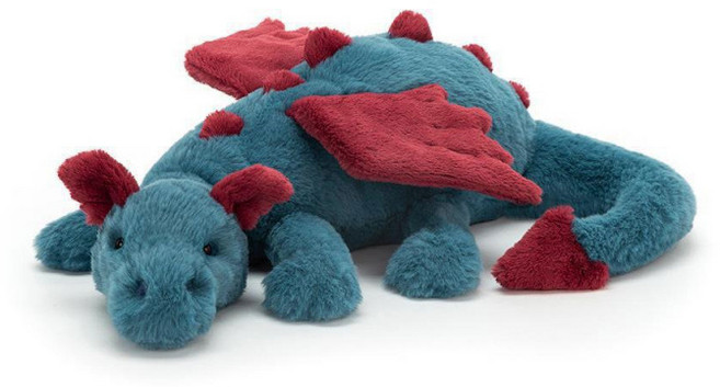 귀여운 모조 작은 비행용 봉제 인형 스카이 드래곤 대형 쿠션, 30cm, 블루 드래곤(토끼털 플러시)