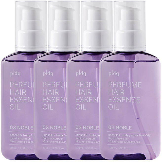 피엘디크 퍼퓸 헤어 에센스 오일 노블, 100ml, 4개