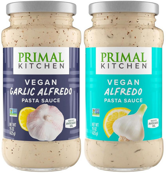 Primal Kitchen 유제품이 들어가지 않은 알프레도 파스타 소스 두가지맛, 2개
