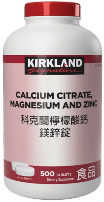 KIRKLAND Signature 鈣鎂鋅複合錠, 1個