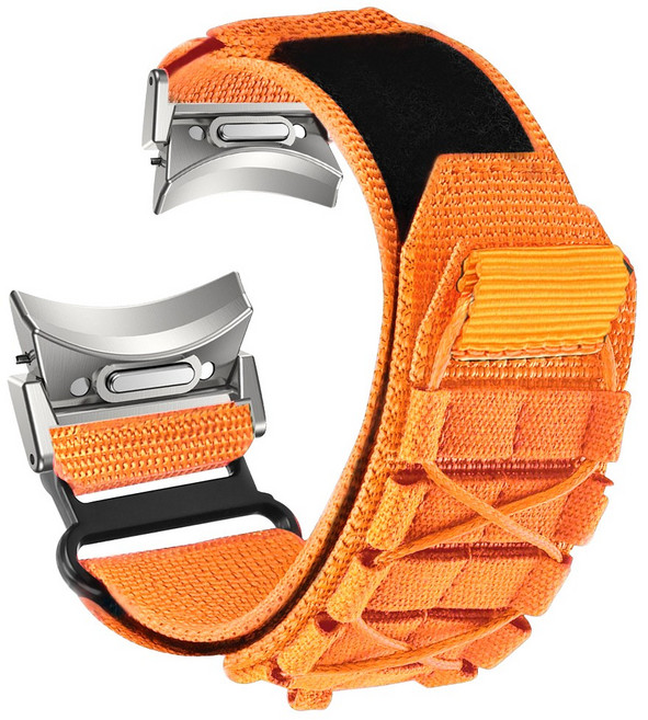 더조은셀러 갤럭시워치 호환 버튼형 액티비티 벨크로 스트랩, 오렌지, 1개