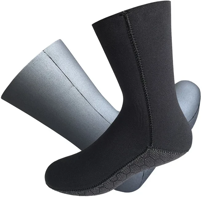 프리 다이빙 슈즈 삭스 남녀공용 네오프렌 양말 잠수복 서핑 신발 보온 빠른 건조 미끄럼방지 수영 부츠 아쿠아 따뜻한 비치 5MM, 없음, 5MM black