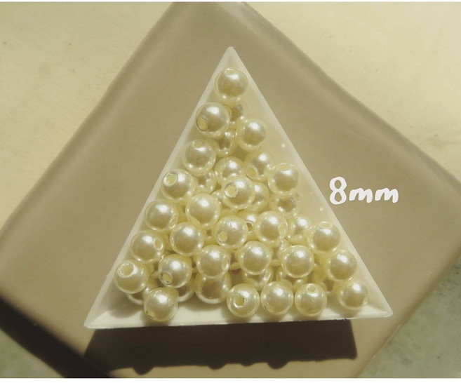 진주 슬라임재료 비즈공예 홈패션 액체괴물 액괴 단추 퀼트 라이스볼 pp알갱이 pp볼 크런치 파는곳, 8mm(약20g-약75개)