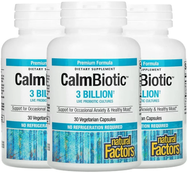 네츄럴팩터스 Calm Biotic 30억 베지 캡슐 30정, 3팩 - 쿠팡