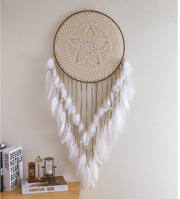 깔끔하고 예쁜 수공예 대형 드림캐쳐, 화이트