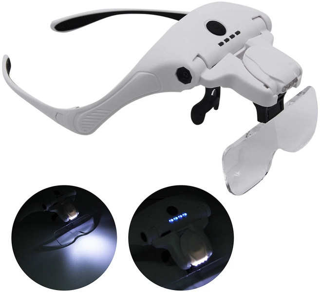 속눈썹연장 돋보기안경 돋보기 조명 블랙헤드제거 확대 돋보기조명램프, 1개