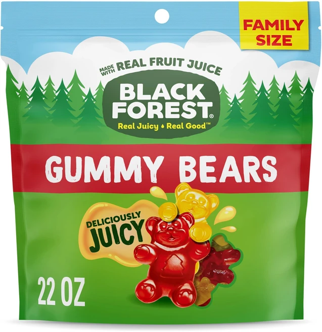 Black Forest Gummy Bears Fruit Flavor Deliciously Juicy Made with Real Fruit Juice 22 oz, 1개, 623g - 쿠팡