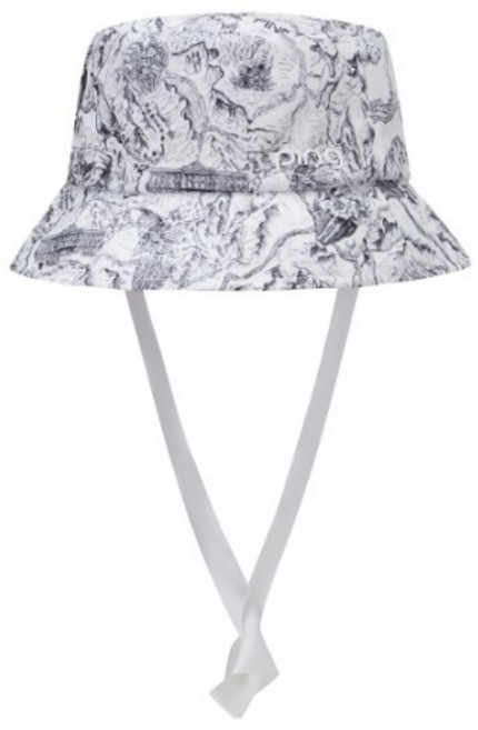 골프모자 KQF 121D2CP594_WH 여성 패턴 리본 버킷햇, 상세설명 참조, 1개